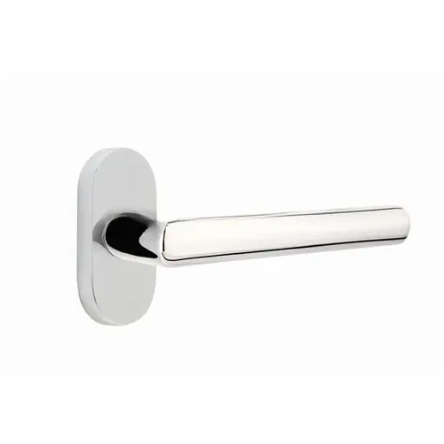 Stretto Lever Right Hand Dummy Pair with 1-1/2" X 3" Oval Stretto Narrow Trim Lockset for 1-1/4" to 1-3/4" Door Polished Chrome Finish