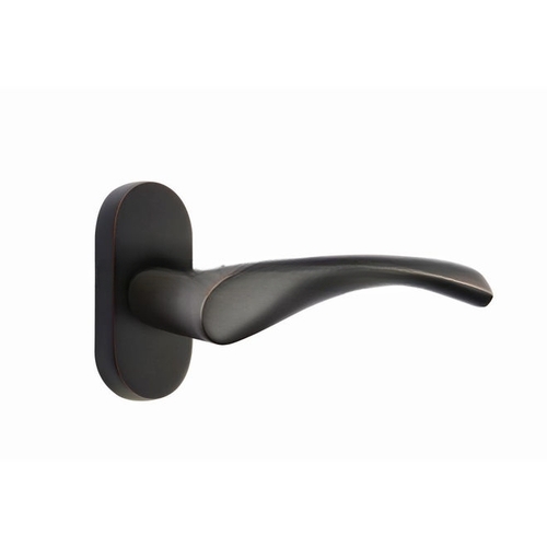 Triton Lever Right Hand Single-Sided Dummy with 1-1/2" X 3" Oval Stretto Narrow Trim Lockset for 1-1/4" to 1-3/4" Door Oil Rubbed Bronze Finish