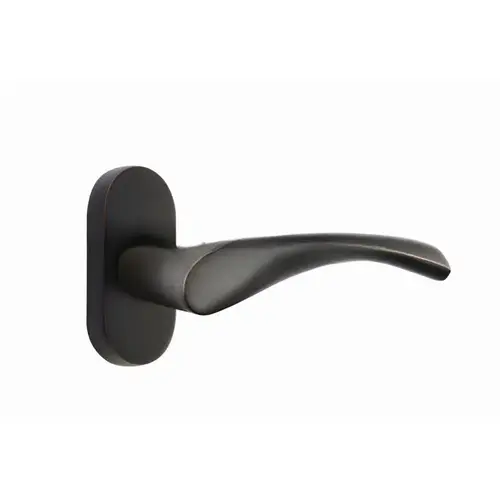 Triton Lever Left Hand Dummy Pair with 1-1/2" X 3" Oval Stretto Narrow Trim Lockset for 1-1/4" to 1-3/4" Door Oil Rubbed Bronze Finish