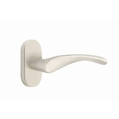 Triton Lever Left Hand Single-Sided Dummy with 1-1/2" X 3" Oval Stretto Narrow Trim Lockset for 1-1/4" to 1-3/4" Door Satin Nickel Finish