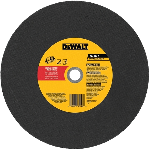 Cutting Wheel, 14 in Dia, 1/8 in Thick, 20 mm Arbor, Coarse, Aluminum Oxide Abrasive