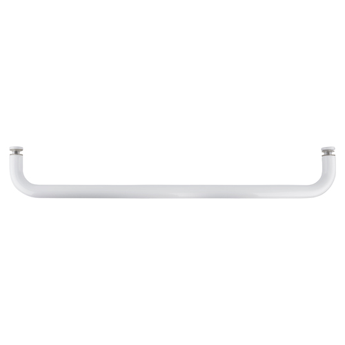 White 20" BM Series Single-Sided Towel Bar Without Metal Washers