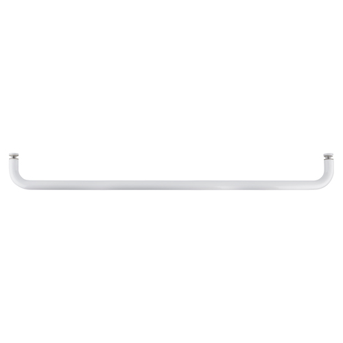 White 24" BM Series Single-Sided Towel Bar Without Metal Washers