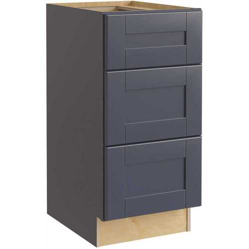 Richmond Shaker Kitchen Cabinet, Drawers, Valencia Blue, 18x34.5x24