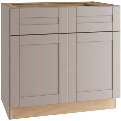 MILL'S PRIDE B36-RVG Richmond Shaker Rta Kitchen Cabinet, Vesuvius Gray, 36"x34.5"x24"