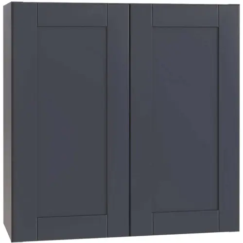 Richmond Shaker Rta Wall Cabinet Double, Valencia Blue, 24"x36"x12"