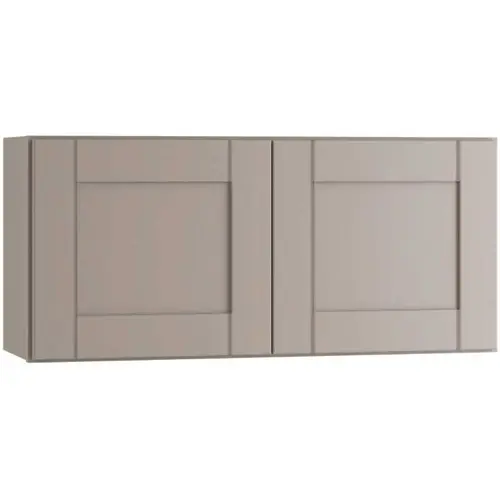 Richmond Shaker Rta Wall Cabinet Double, Vesuvius Gray, 30"x12"x12"