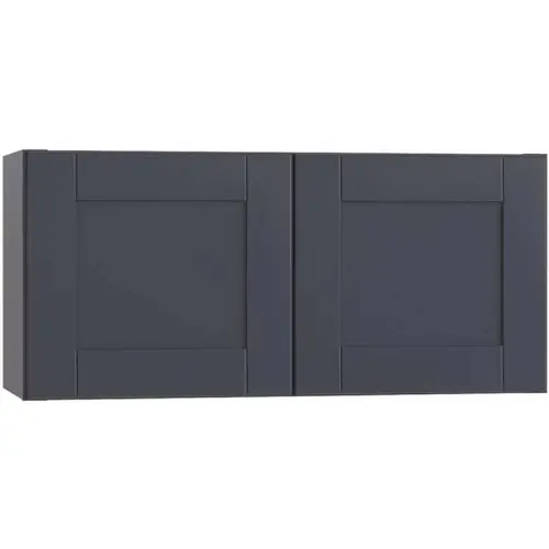 Richmond Shaker Rta Wall Cabinet Double, Valencia Blue, 30"x18"x12"