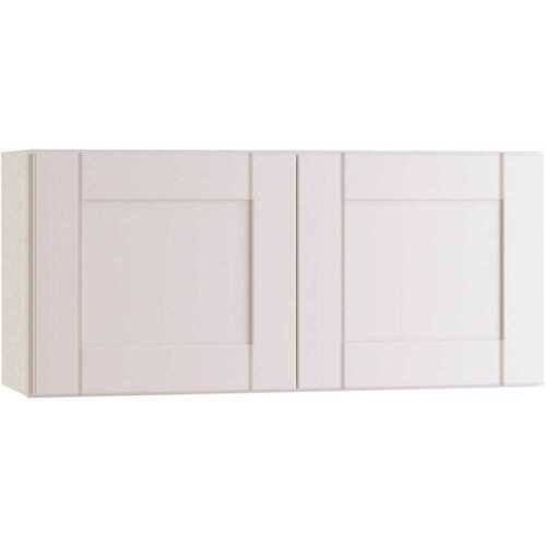 Richmond Shaker Rta Wall Cabinet, Double, Verona White, 30"x18"x12"