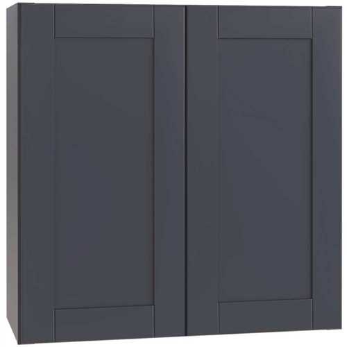 Richmond Shaker Rta Wall Cabinet Double, Valencia Blue, 30"x30"x12"