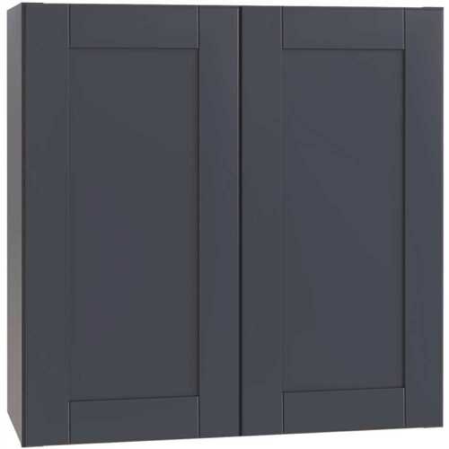 Richmond Shaker Rta Wall Cabinet Double, Valencia Blue, 36"x30"x12"