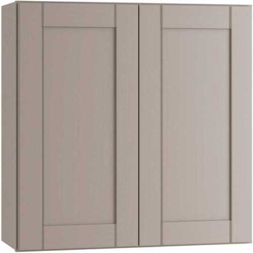 Richmond Shaker Rta Wall Cabinet Double, Vesuvius Gray, 36"x30"x12"