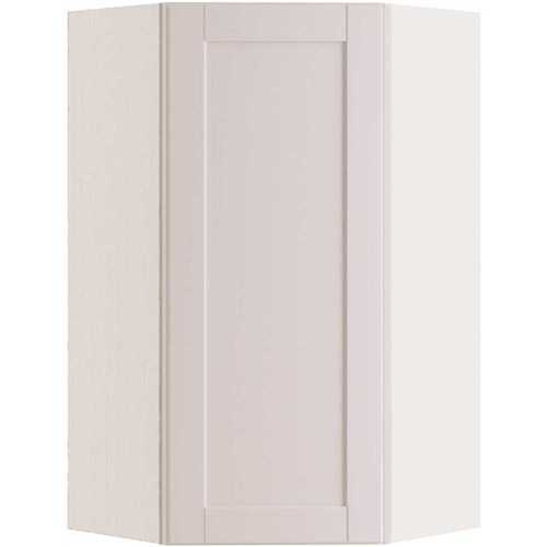 Richmond Shaker Corner Kitchen Cabinet, Verona White, 24"x36"x12"