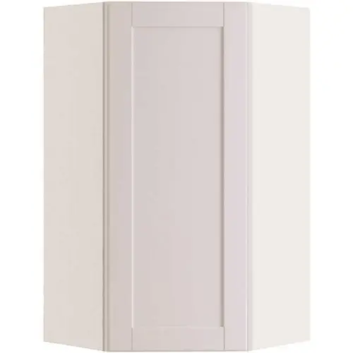 Richmond Shaker Corner Kitchen Cabinet, Verona White, 24"x42"x12"