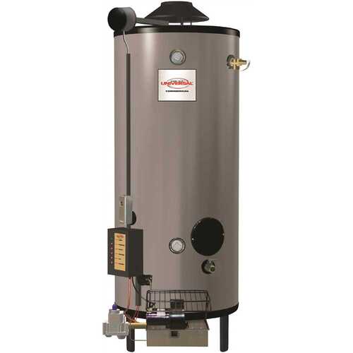 Commercial Universal Heavy Duty 100 Gal. 399.9K BTU Low NOx (LN) Natural Gas ASME Tank Water Heater Gray