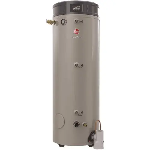 Commercial Triton Heavy Duty High Efficiency 100 Gal. 300K BTU ULN Natural Gas ASME Power Direct Vent Tank Water Heater Gray