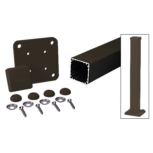 CRL 1P42KBRZ Matte Bronze 100 Series 42" Surface Mount Post Kit