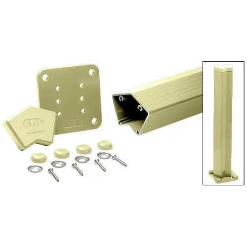Pre-Treated Aluminum 100 Series 36" 135 degree Surface Mount Post Kit