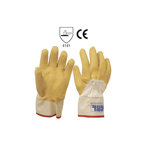 Gauntlet Cuff Wrinkle Finish Natural Rubber Palm Gloves