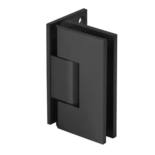 Matte Black Vienna Adjustable Wall Mount Offset Back Plate Hinge