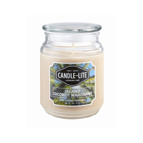 Island Coconut Mahogany Scented Candle, 18 oz. Jar