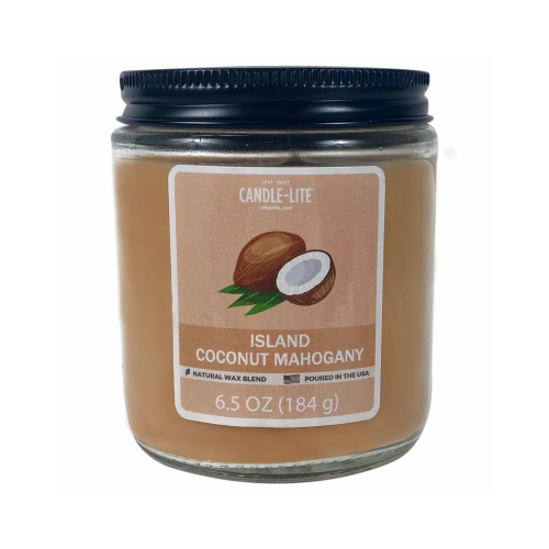 Everyday Essentials Wax Candle, Island Coconut Mahogany Scent, 6.5 oz. Jar