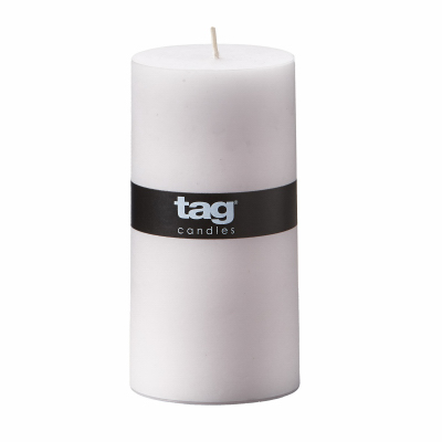 TAG - OLLY OLLY GROUP LLC 100064 Pillar Candle, 85 Hour Burn Time, Cotton Wick, White, 3 x 6 In.