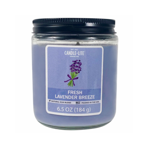 Jar Candle, 6.5 oz Candle, Fresh Lavender Breeze Fragrance - pack of 6