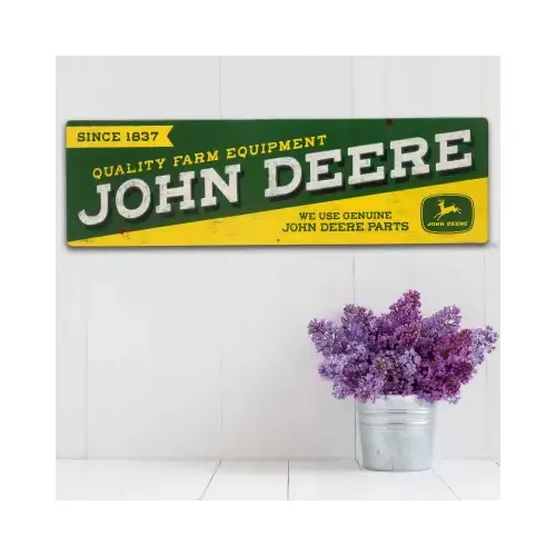 OPEN ROAD BRANDS LLC 90212147-XCP4 Metal Sign, "John Deere Quality Farm Equipment",, 30 x 9 In. - pack of 4