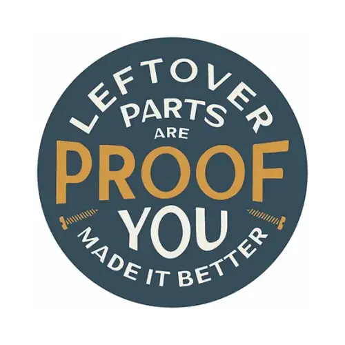 OPEN ROAD BRANDS LLC 90214669 Metal Sign, "Leftover Parts", 12 x 12 In.