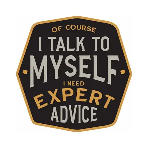 OPEN ROAD BRANDS LLC 90214672 Metal Sign, "I Talk to Myself", 12 x 12 In.