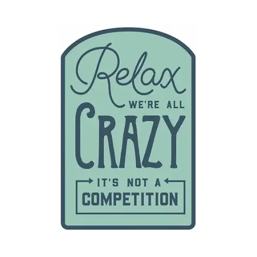 OPEN ROAD BRANDS LLC 90214711 Metal Sign, "We're All Crazy", 10 x 14 In.