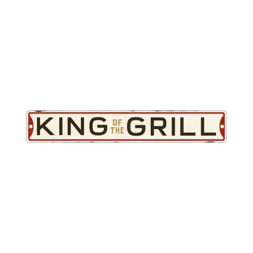 OPEN ROAD BRANDS LLC 90214922 Metal Sign, "King of the Grill", 20 x 3 In.