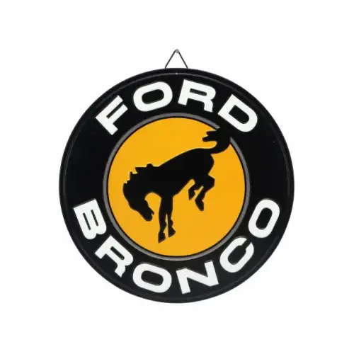 Metal Sign, "Ford Bronco", 12 In. Round