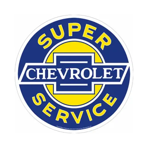 OPEN ROAD BRANDS LLC 90214655 Metal Sign, "Chevrolet Super Service", 12 x 12 In.