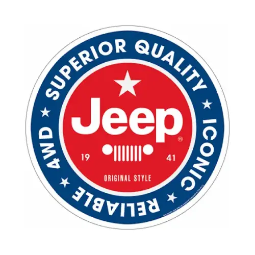 OPEN ROAD BRANDS LLC 90214657 Metal Sign, "Jeep Superior Quality", 12 x 12 In.