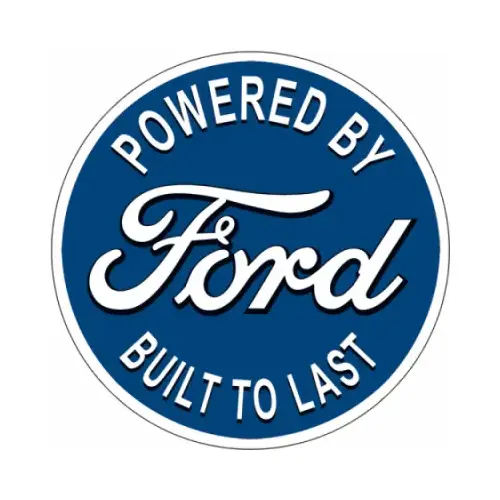 Metal Sign, "Powered by Ford", 12 x 12 In.