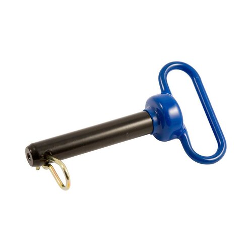 Hitch Pin, 1 in Dia Pin, 7 in L, 8 Grade, Steel/Vinyl Blue