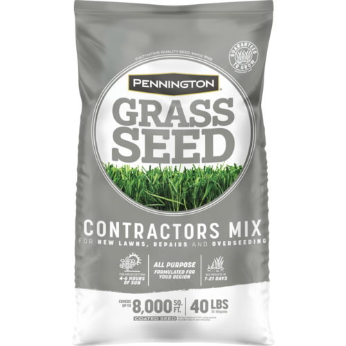 Grass Seed, Contractors Mix, 40 lb Bag