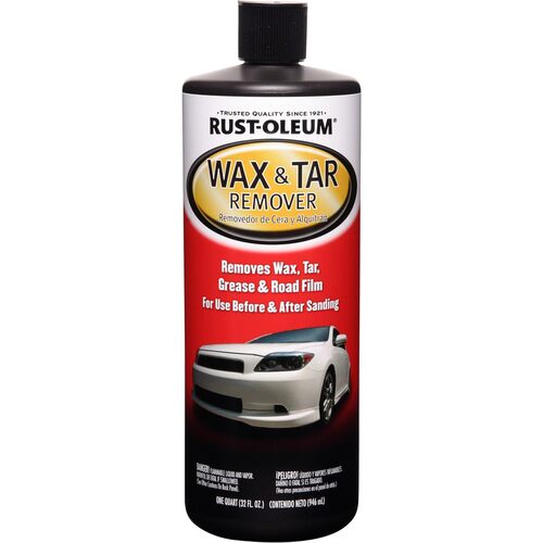 RustOleum 251475 Wax and Tar Remover, Liquid, Solvent 32 oz Clear