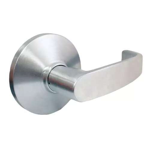 DXML Series Brushed Chrome Grade 1 Privacy Mortise Lock Door Handle with Sectional Left-Handed Lever