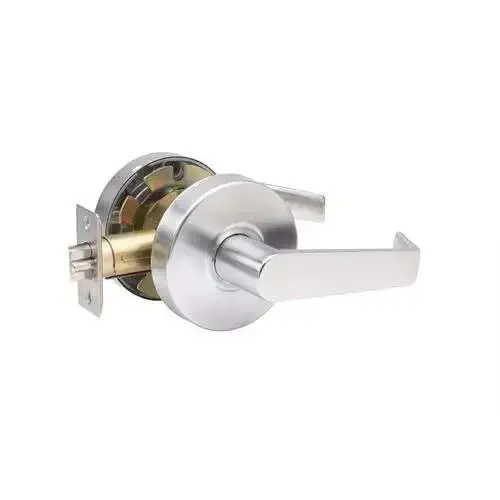 Pisa Series Standard Duty Brushed Chrome Grade 2 Commercial Cylindrical Classroom Door Lever/Handle with Lock and Clutch