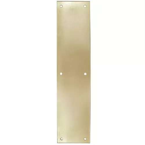 4 " x 16 " Bright Brass Pull Plate with Round Pulls