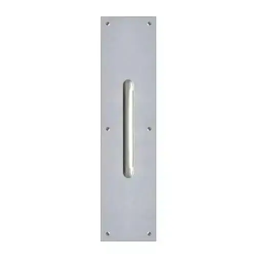 3-1/2 " x 15 " Aluminum Pull Plate with Round Pull