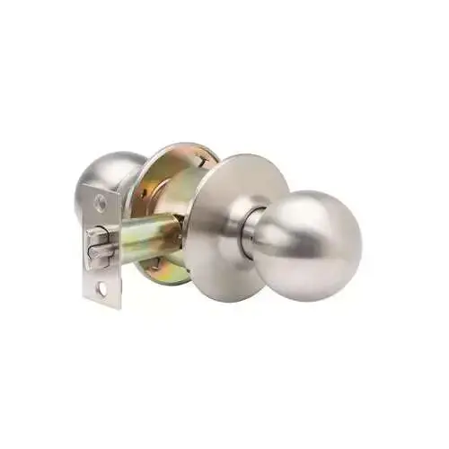 GLC Series Brushed Chrome Grade 3 Commercial/Residential Storeroom Door Knob with Lock