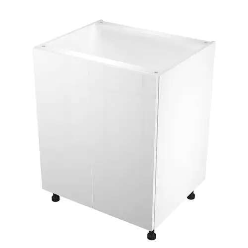 Quick Assemble Modern Style, White Gloss 30 " Base Kitchen Cabinet, 2 Door (30 " W x 24 " D x 34.50 " H)