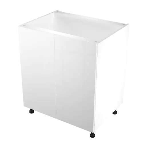 Quick Assemble Modern Style, White Gloss 33 " Base Kitchen Cabinet, 2 Door (33 " W x 24 " D x 34.50 " H)