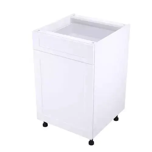 Quick Assemble Modern Style, Shaker White 24 " Base Kitchen Cabinet, 1 Drawer (24 " W x 24 " D x 34.50 " H)