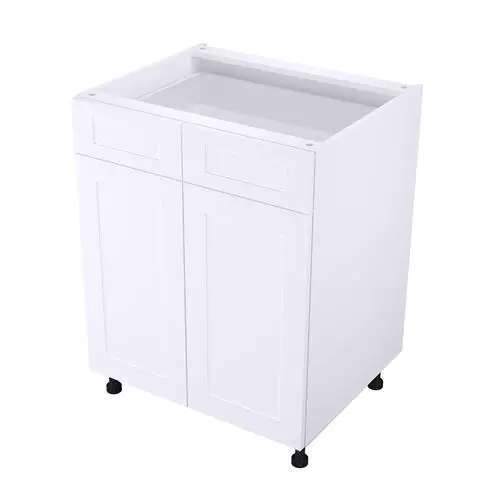 Quick Assemble Modern Style, Shaker White 30 " Base Kitchen Cabinet, 1 Drawer (30 " W x 24 " D x 34.50 " H)