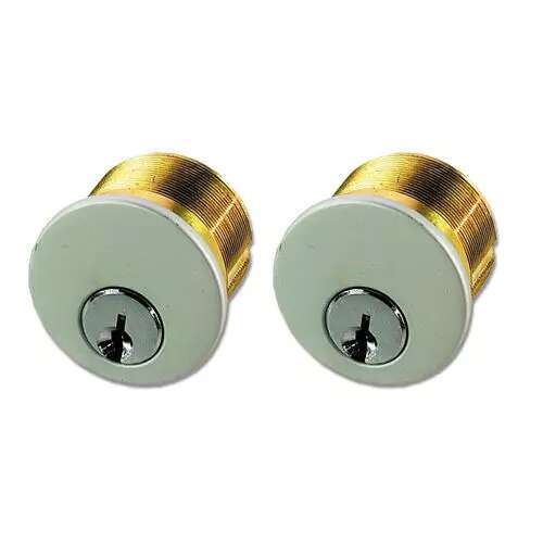 1-5/32 " Mortise Double Brass Keyed Alike Cylinder Lock for Adams Rite Type Storefront Door in Aluminum